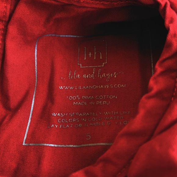 Lila and Hayes Red Holiday Ruffle Trim Boutique Dress Girl’s 5 XS Christmas - Picture 6 of 6